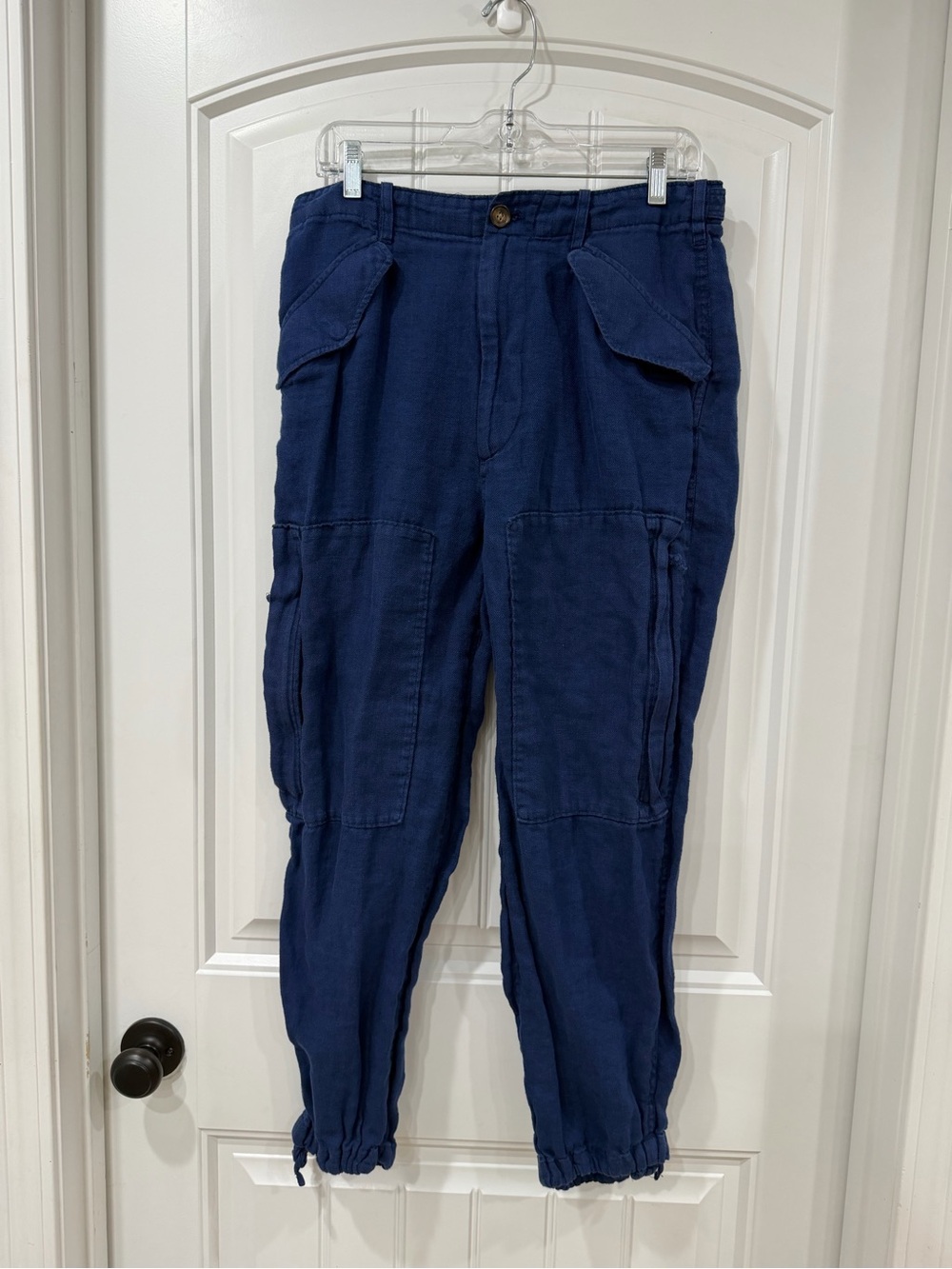 EUC Polo by Ralph Lauren Deep Navy Linen Utility Jogger Pants